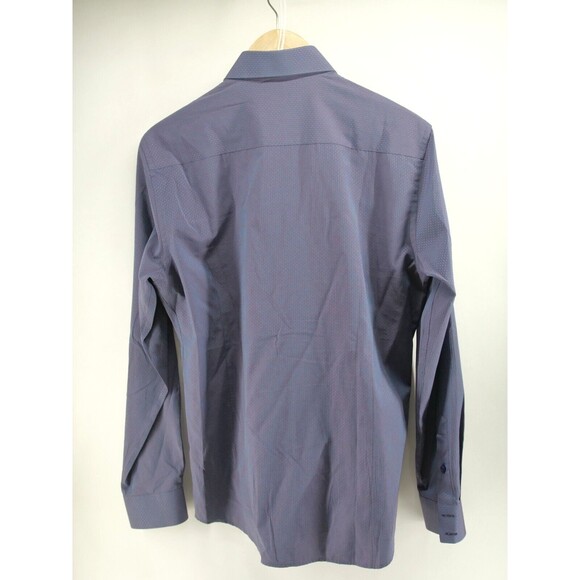 Bogosse Shirt Mens 3 Medium Blue Prints Long Sleeve Button Up Cotton Casual - Picture 7 of 9